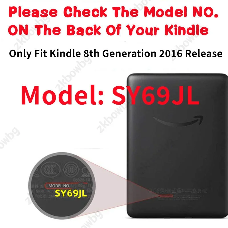 Clear Case For Kindle 8th Case HandStrap Cover Protective Case For Kindle 8th Generation 2016 SY69JL Smart Auto Wake Sleep Cover