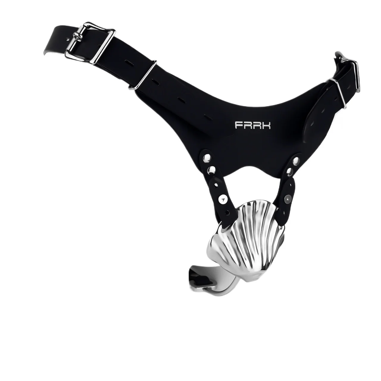 FRRK-277A Metal Negative Shell Flat Chastity Cage  Wearable Patch Lock, Male Abstinence Restraint, Adult Sex Toy & Adult Game