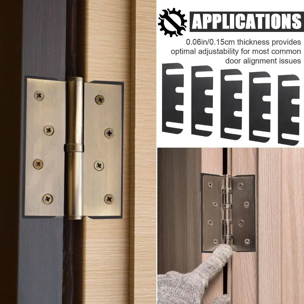 

10pcs 4 Inch Door Hinge Shims Adjustable Easy to Install Door Alignment Shims Hardware Accessories Smooth Closing
