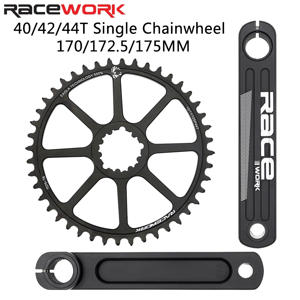 RACEWORK Road Bike Crankset 9/10/11 Speed Crank 40T42T 44T Single Chainwheel Crank for GXP with RS501 Bottom Bicycle Parts