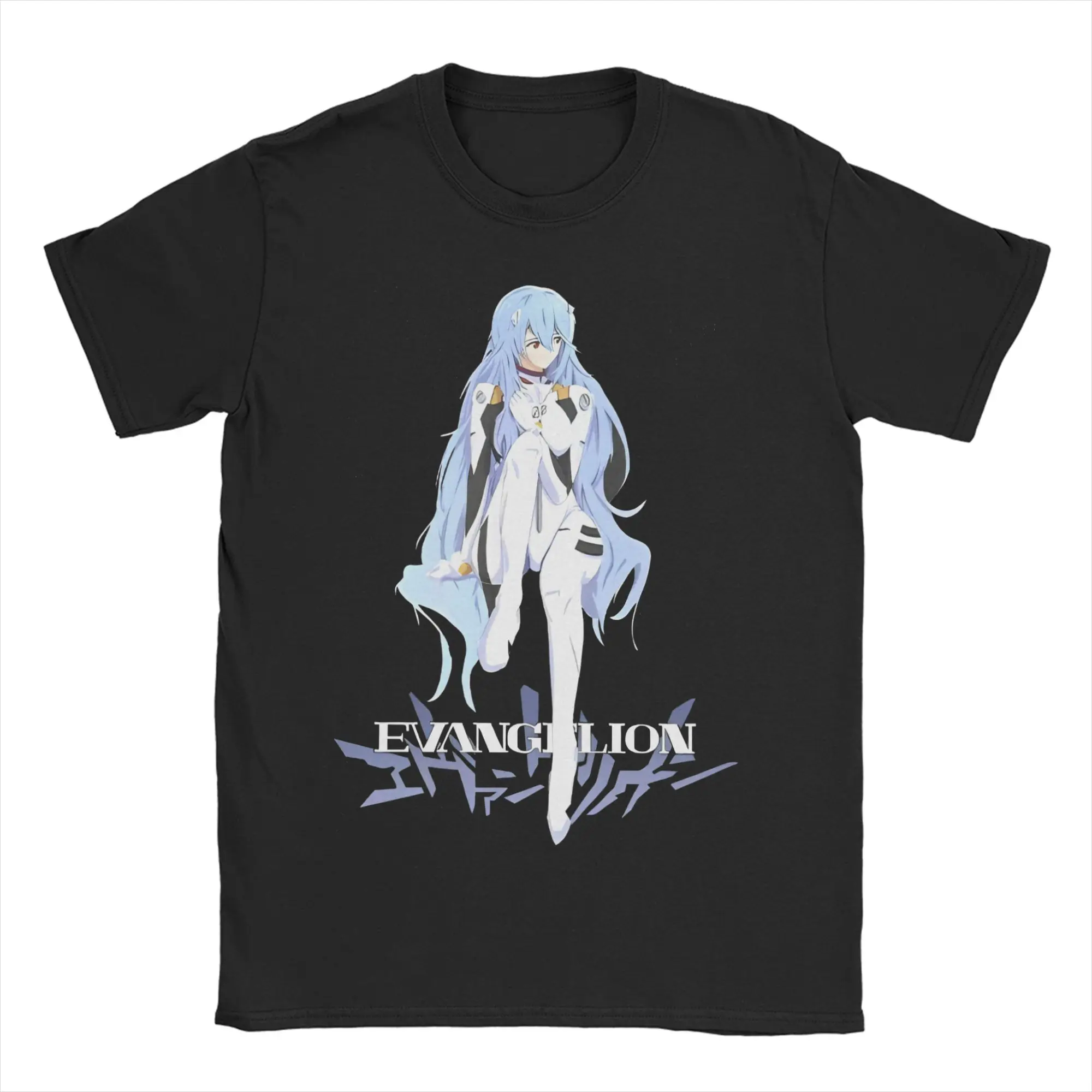 EVA Rei Ayanami for Men Women T Shirt Anime Manga Cute Girl Novelty Tees Short Sleeve T-Shirt 100% Cotton Gift Idea Clothes