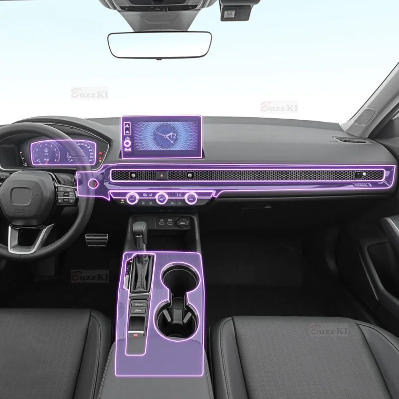 For Honda Integra 2022-2023 Gearbox Panel Navigation Screen Automotive Interior TPU Protective Film Anti-Scratch Sticker