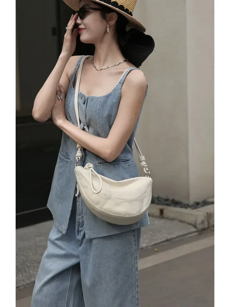 Coreano casual pele de carneiro feminino ombro hobo bolinho saco 100% natural genuíno leaher feminino crossbody sela saco para senhoras