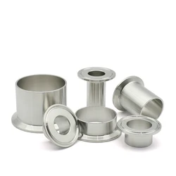 21.5 50mm Length 12.7-159mm304/316L Stainless Steel Sanitary Welding Pipe Fittings, Clamp Sleeve, Three Clip Chuck, Flange Joint