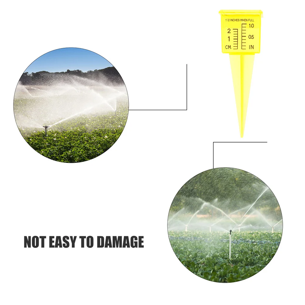 5 قطعة مقياس المطر لحديقة أداة قياس المياه في الهواء الطلق لا دائم البلاستيك الرش مقياس ساحة الحديقة الأمطار رصد