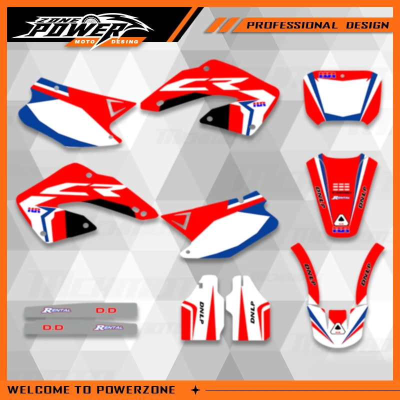 

Powerzone For Honda CR 125 CR 250 CR125 CR250 2000 2001 Motorcycle Graphics Background Decals Stickers Kit Customize