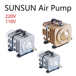 220V 110V SUNSUN External High Power E-magnetic Air Pump Fish Pond Oxygen Pump Compressor for pond Air Aerator Pump ACO-001 002