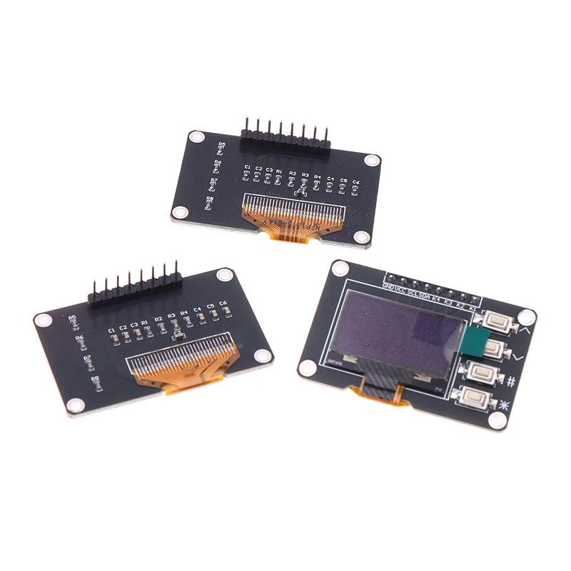0.96-inch OLED Display Screen White/blue 12864 Screen Module With Matrix 4 Key Interfaces Keyboard IIC SSD1315