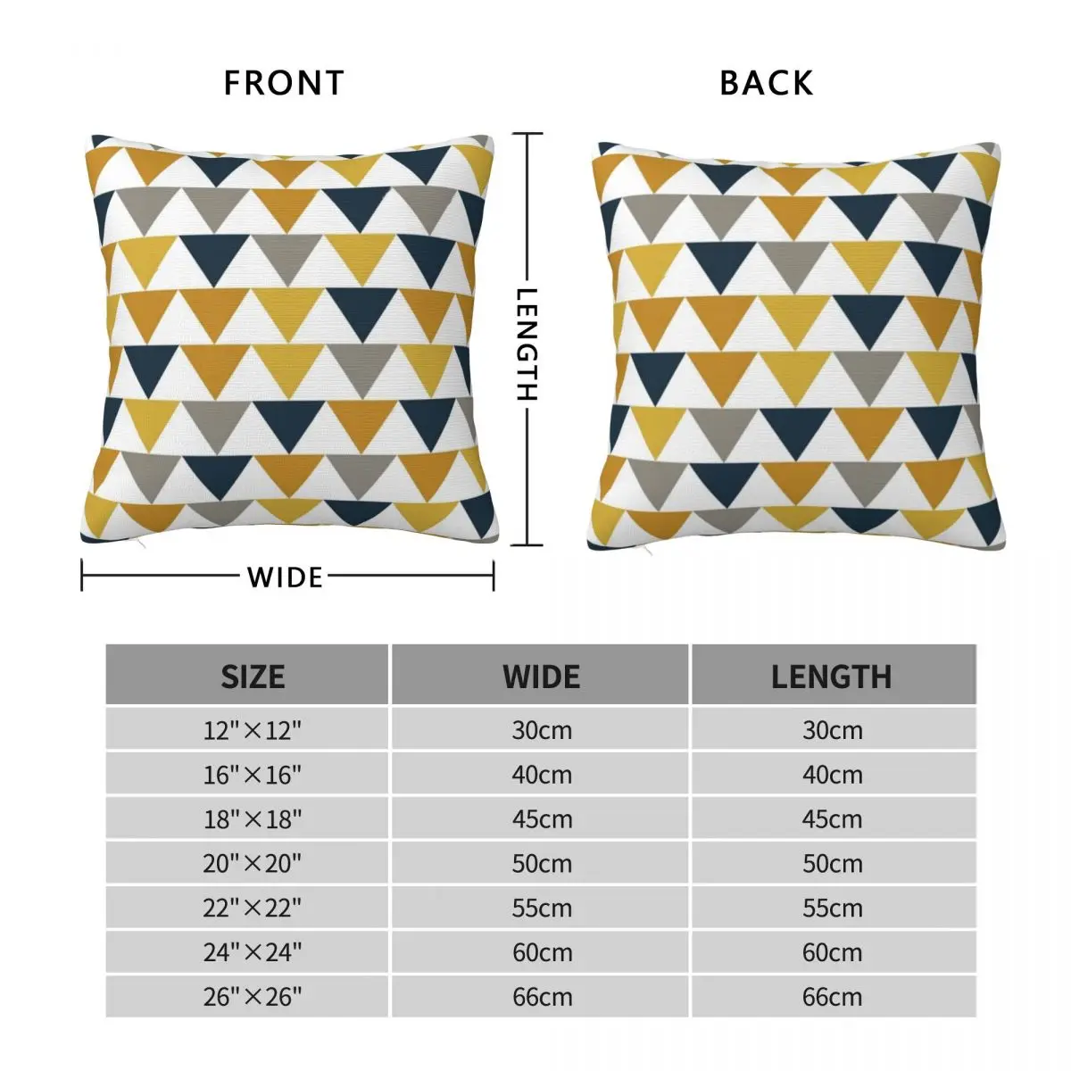 Arrows Light Mustard Yellow Square Pillowcase Pillow Cover Polyester Cushion Decor Comfort Throw Pillow for Home Car