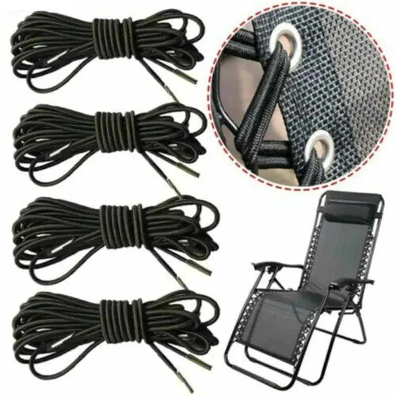 4pcs/set Repair Recliner Chair Elastic Rope Cord Universal Strong Multistrand Dichotomanthes Rope For Camping Sun Lounger Fixing