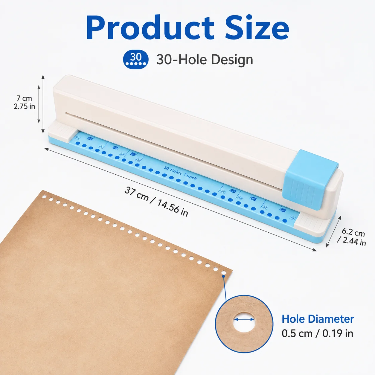 30 Hole Push Paper Puncher for - Binder A4 Lever ulasan dan harga