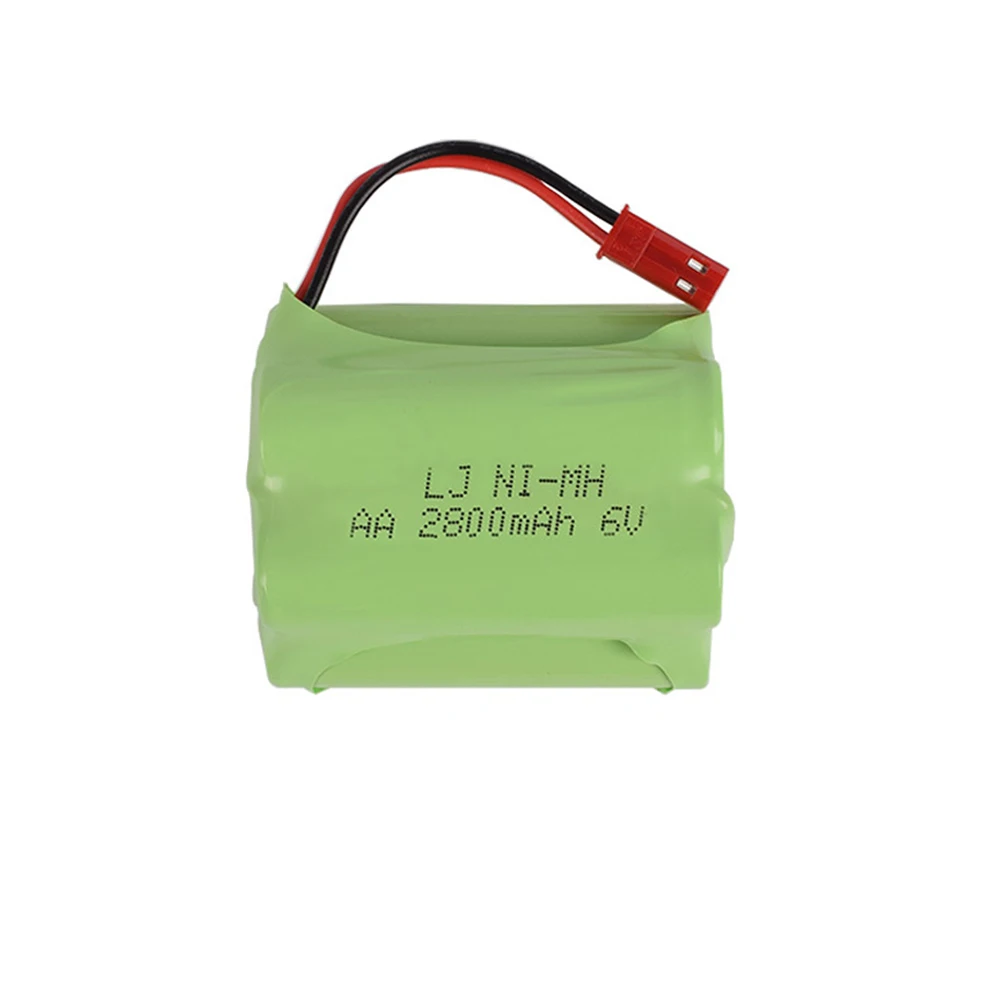 6v 2800mah NIMH Batterij met USB Lader 6v Ni-Mh batterij voor RC speelgoed Auto Boot GUN TANK Truck Trein RC speelgoed Batterij JST plug