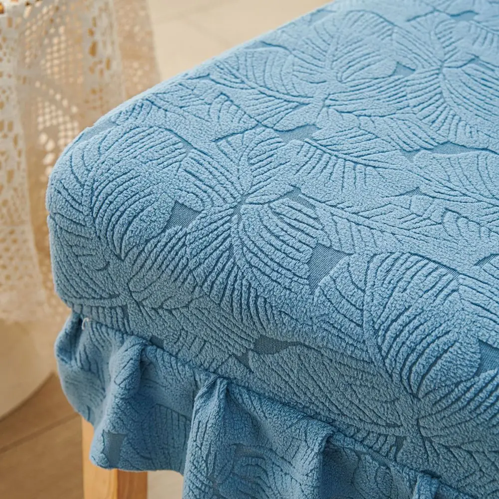 1Pcs Thickened Universal Chair Cover Removable Anti-dirty Stool Slipcover Jacquard Soft Elastic Seat Cover for Home Kitchen