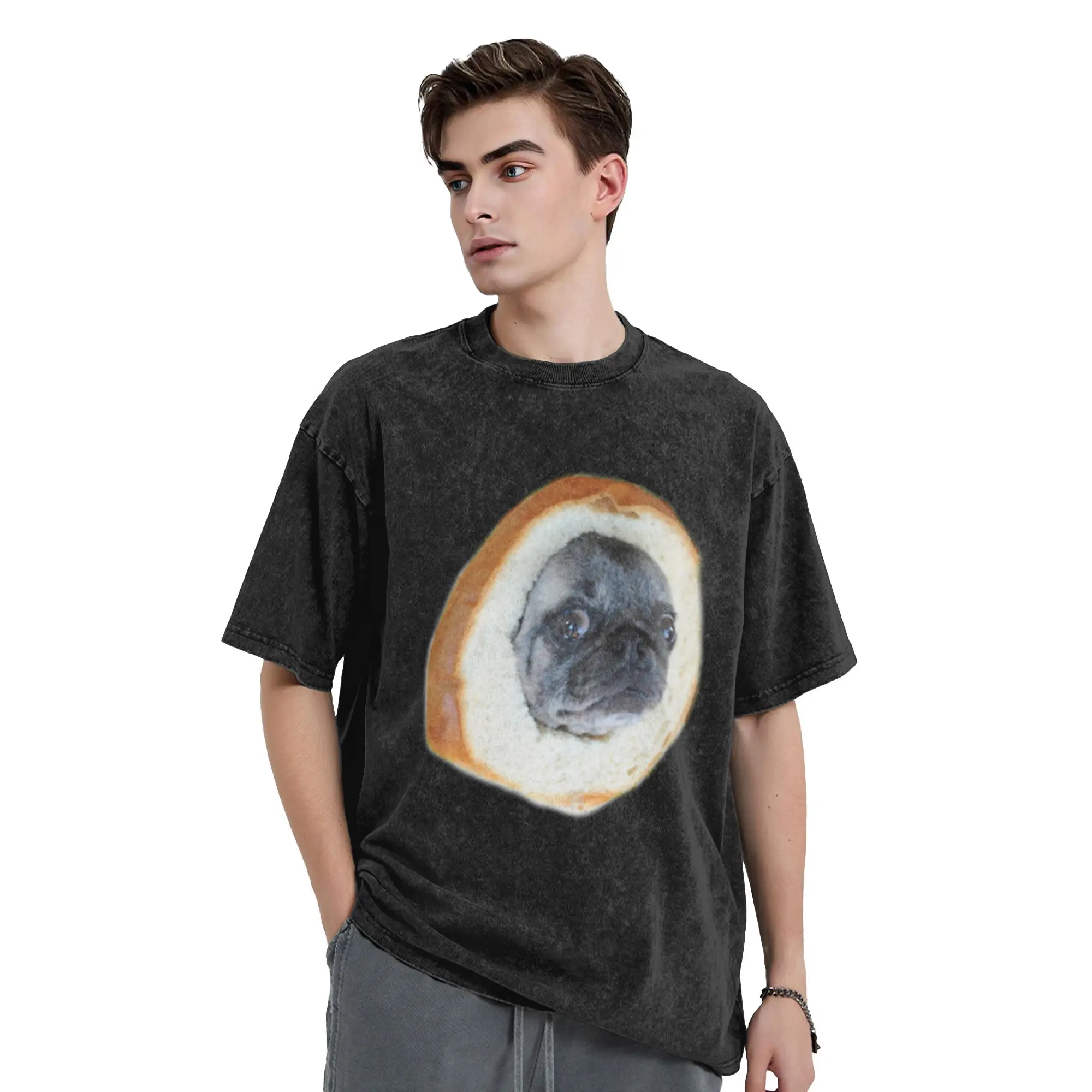 Bread Dog  4 Classic Stylish A T-Shirt Oversized Short Sleeve Cotton Tees Tops