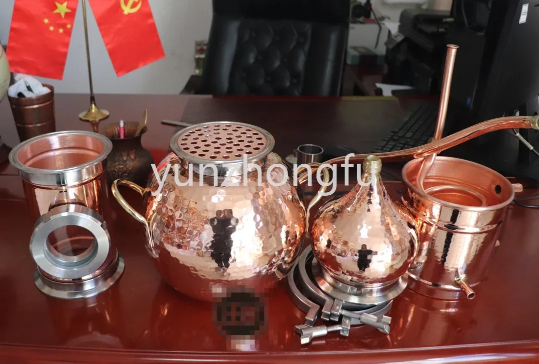 

Pure Copper Distillator Household Small Ancient Style Distillation Equipment Distiller Steamed Wine Perspective Distillation