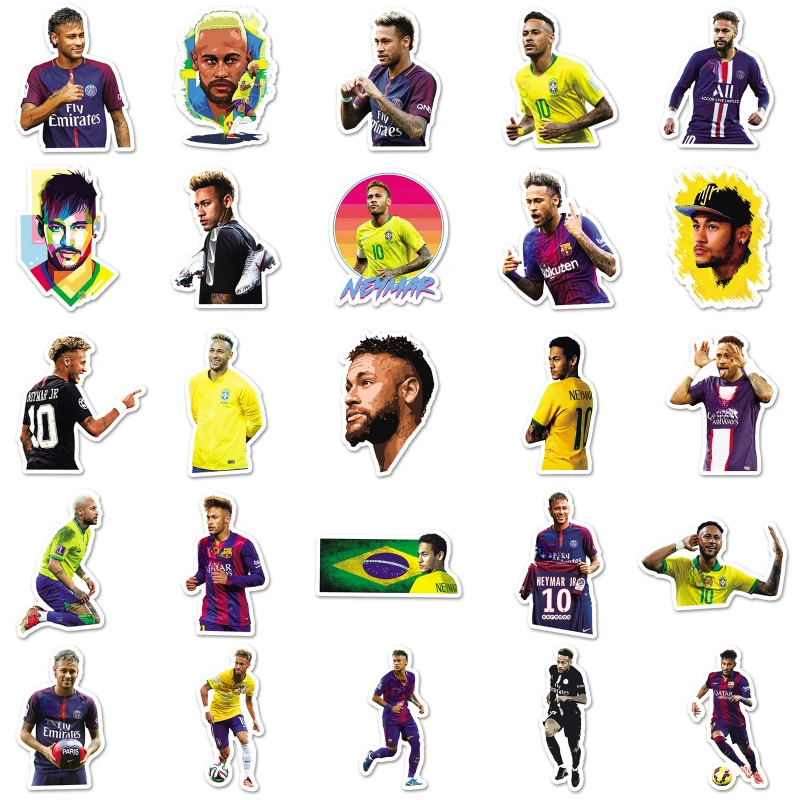 Waterproof Football star Stickers Pack- 50pcs Graffiti Stickers for Kids Adults DIY Laptop Phone Luggage Guitar Car Decoration