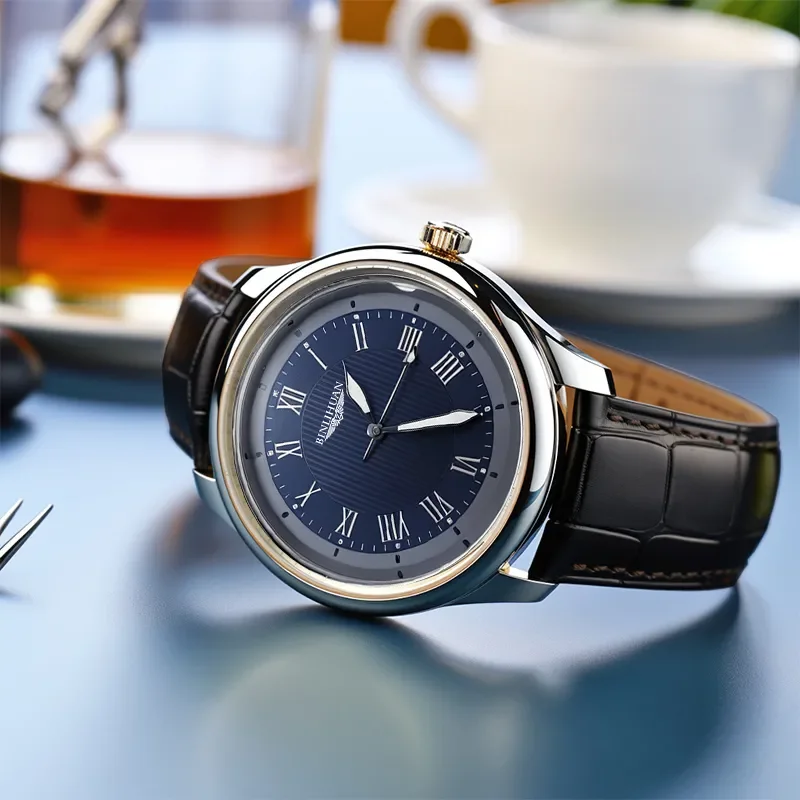 أفضل ماركة رجل ساعة اليد الفاخرة الأعمال مقاوم للماء ساعة رجالية للرجال كوارتز 2025 ساعة جديدة ساعات رجالية جلدية reloj وسيم