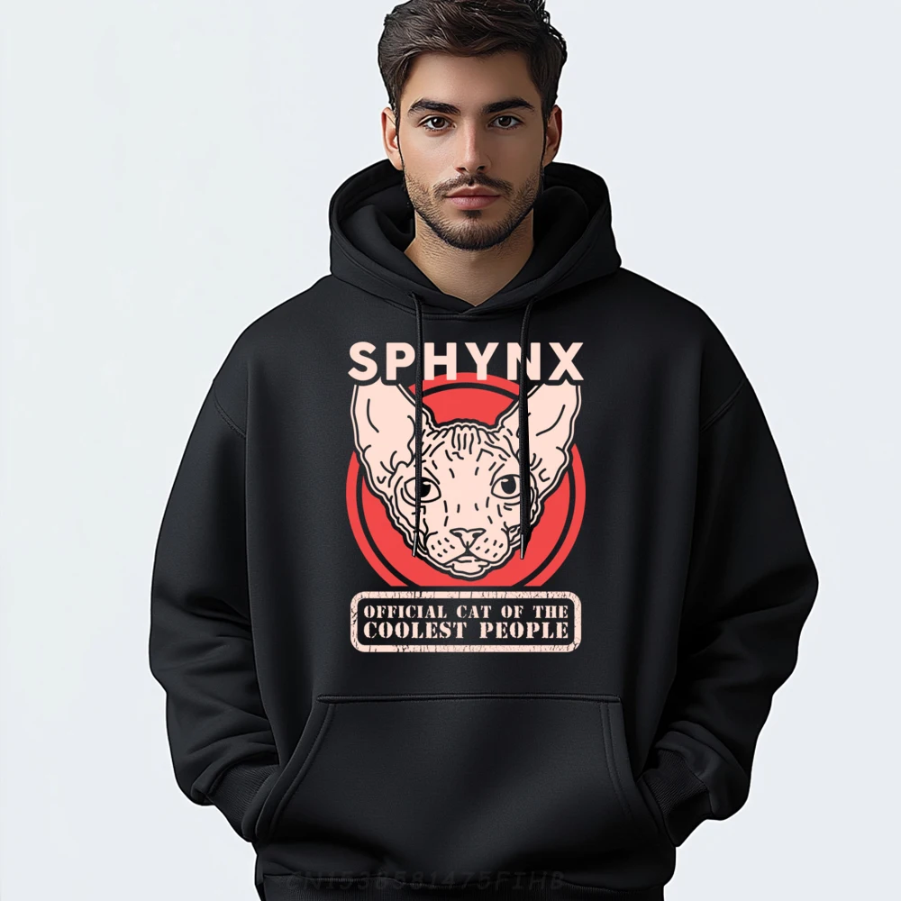 

Sphynx Cat Of The Coolest Hairless Cat Owner Sphynx Cat Red And Black Graphic Hoodie Youth Pullover Hoodies Father's Day