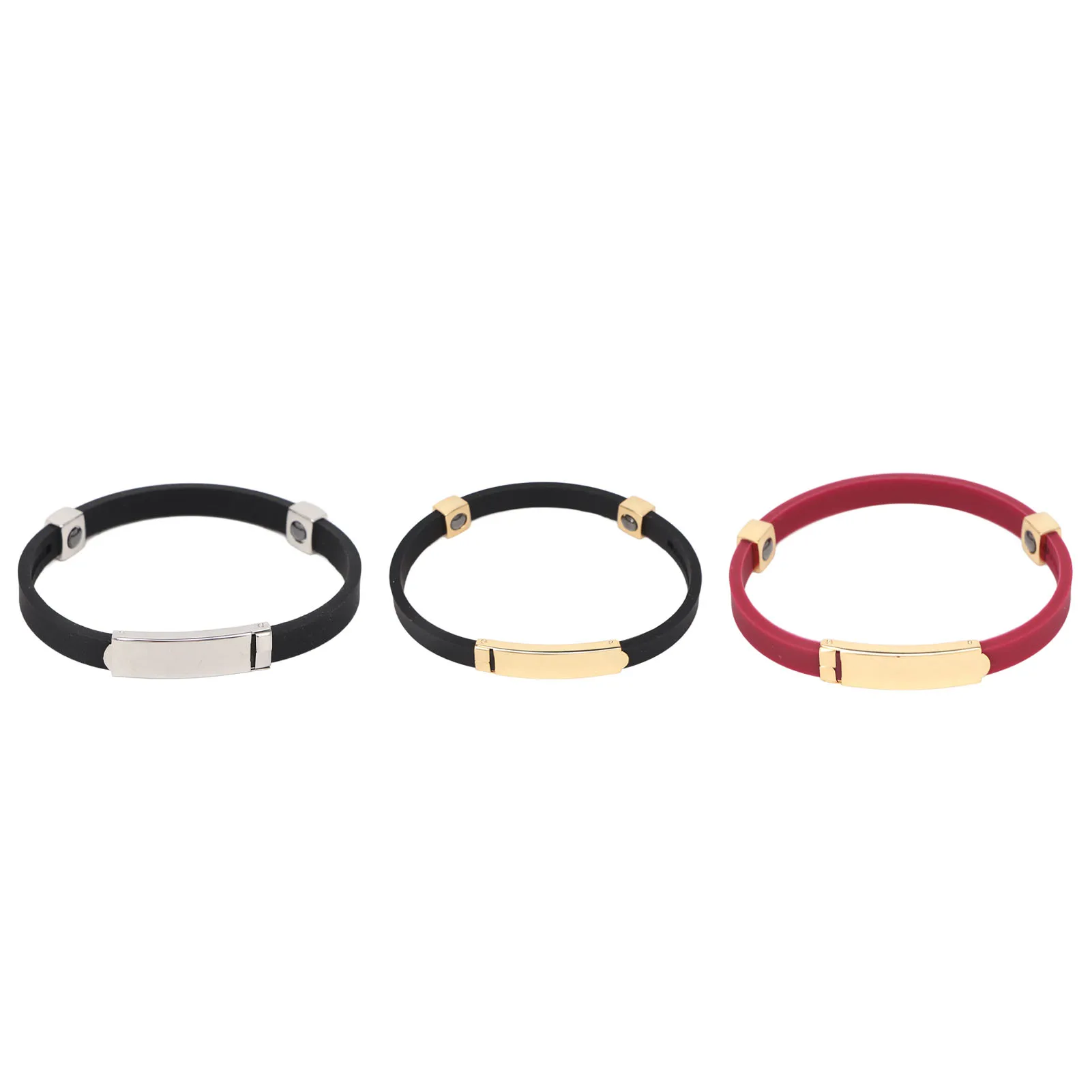 Bracciale sportivo con magnete Bracciale in silicone Bracciale in silicone Cinturini da polso per prevenzione statica Elimina il braccialetto statico del corpo