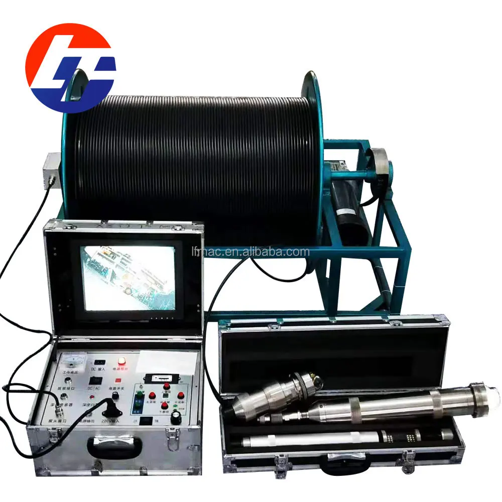 Good Quality 2000m Cable 360 Rotary PTZ Camera Wide Angle Night Vision Deep Water Well Inspection Camera From China