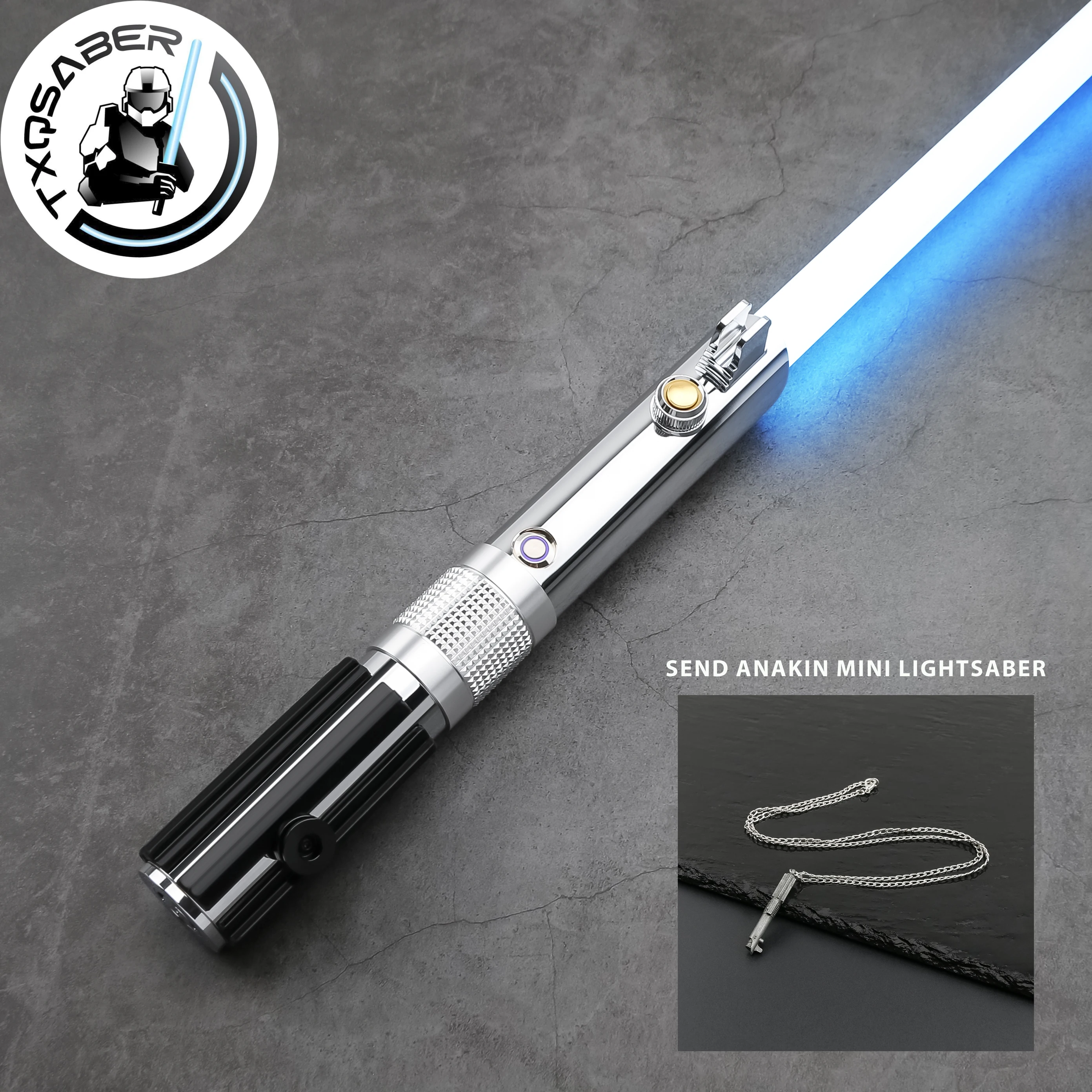 TXQSABER Lightsaber Anakin SE Heavy Dueling Metal Handle Lightsword FOC Smooth Swing Blaster Laser Sword Cosplay Toys for Adult