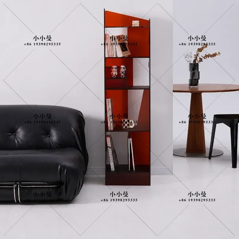 Nordic Acrylic Shelf Multi Layer Storage Display Stand for Living Room Bedroom Light Luxury Bookshelf Italian Style Home