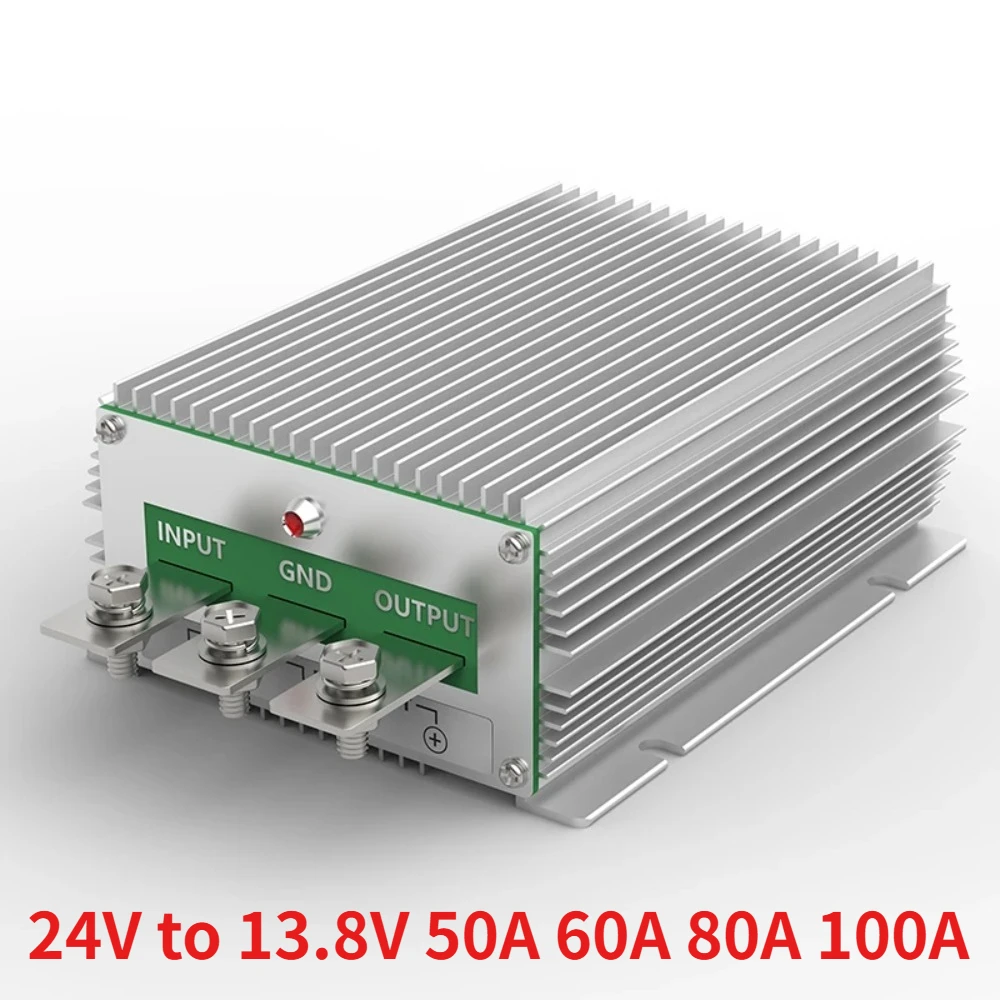 24V to 13.8V 50A 60A 80A 100A voltage reduction module car radio adapter 24V to 12V audio amplifier power converter