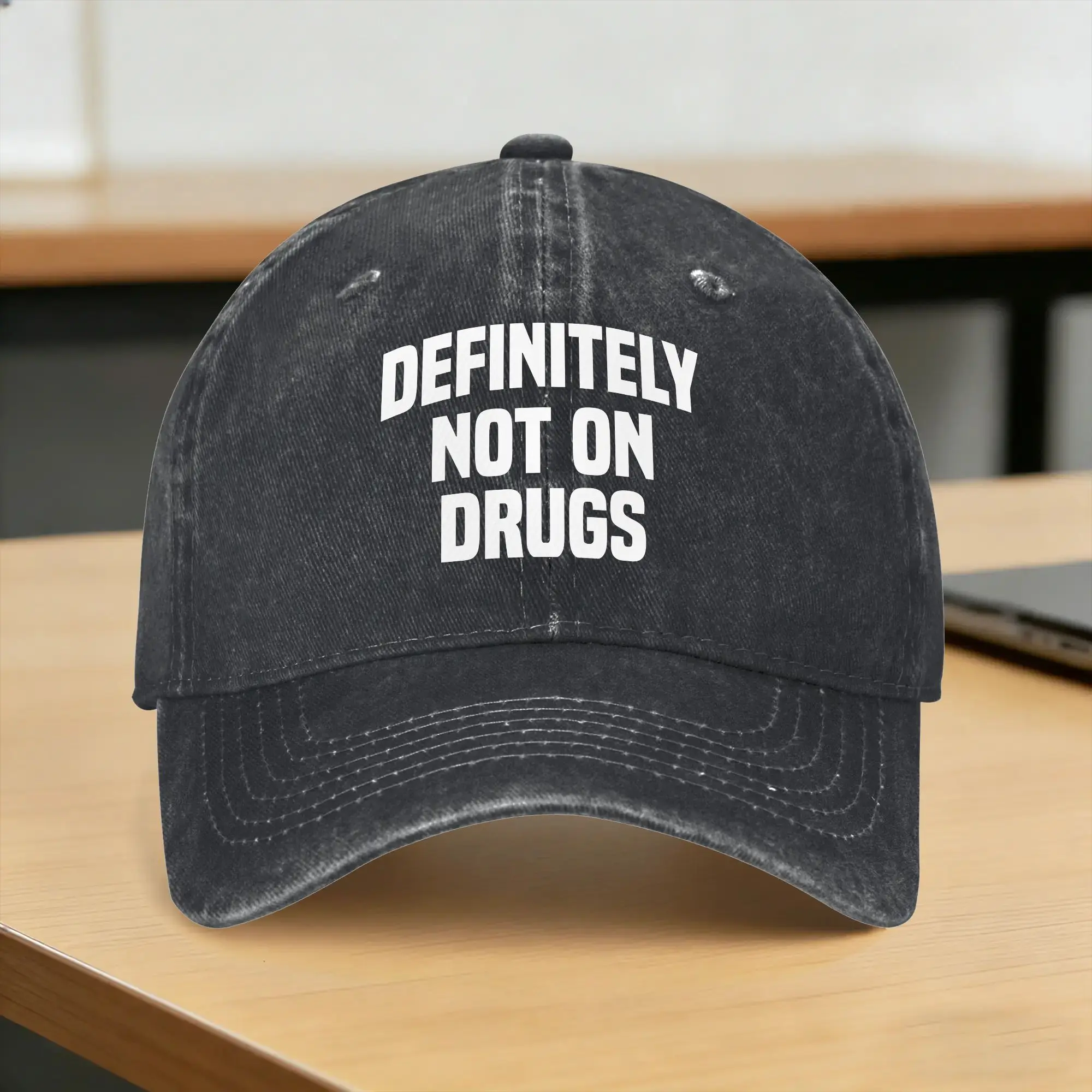 Definitely Not On Drugsed Active Casual Baseball Cap  Outdoor Sports Hip Hop Hats Summer Sun-Proof Unisex Stylish Baseball Caps
