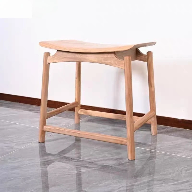 

Simple stool ingot stool saddleChinese solid wood home tea makeup living room shoes catering