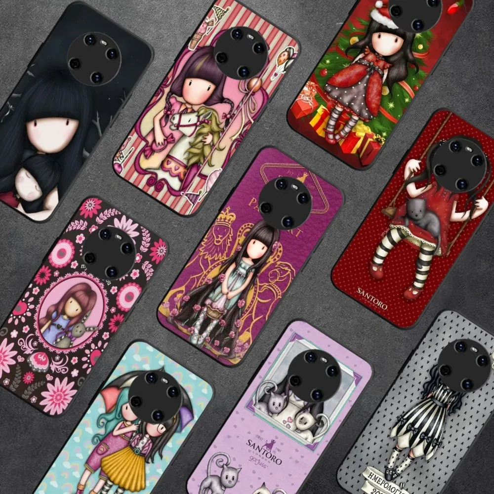 S-Santoro Girl G-Gorjuss Phone Case For Huawei Y9 6 7 5 Prime Enjoy 7s 7 8 plus 7a 9e 9plus 8E Lite Psmart Shell