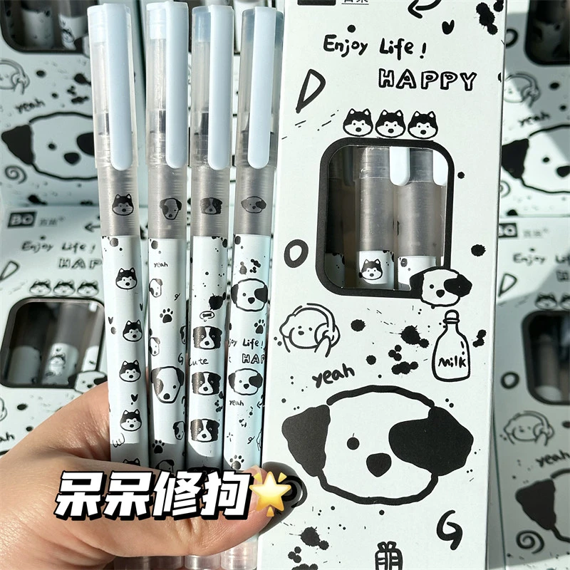 4 Stück/Set Rollerball-Stift mit großer Kapazität, 0,5 mm, schwarze Tinte, glatte Flüssigtinte, kein Auslaufen, schnell trocknend, für Schule, Prüfung, Bürobedarf