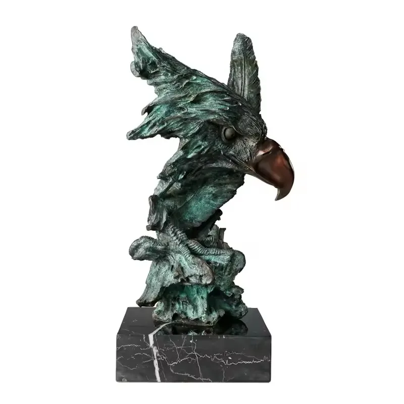 Bronze Arab Eagle Statue Hawk Sculpture Figurine Brass Falcon Art Home Decor Upscale Gifts view 5
