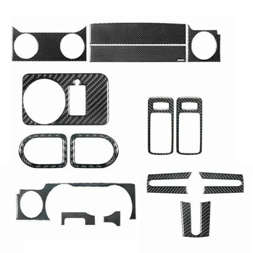 

Customize Your Car's Interior with Carbon Fiber Full Interior Kit Set Cover Trim Perfect Fit for Ford For Mustang 0509