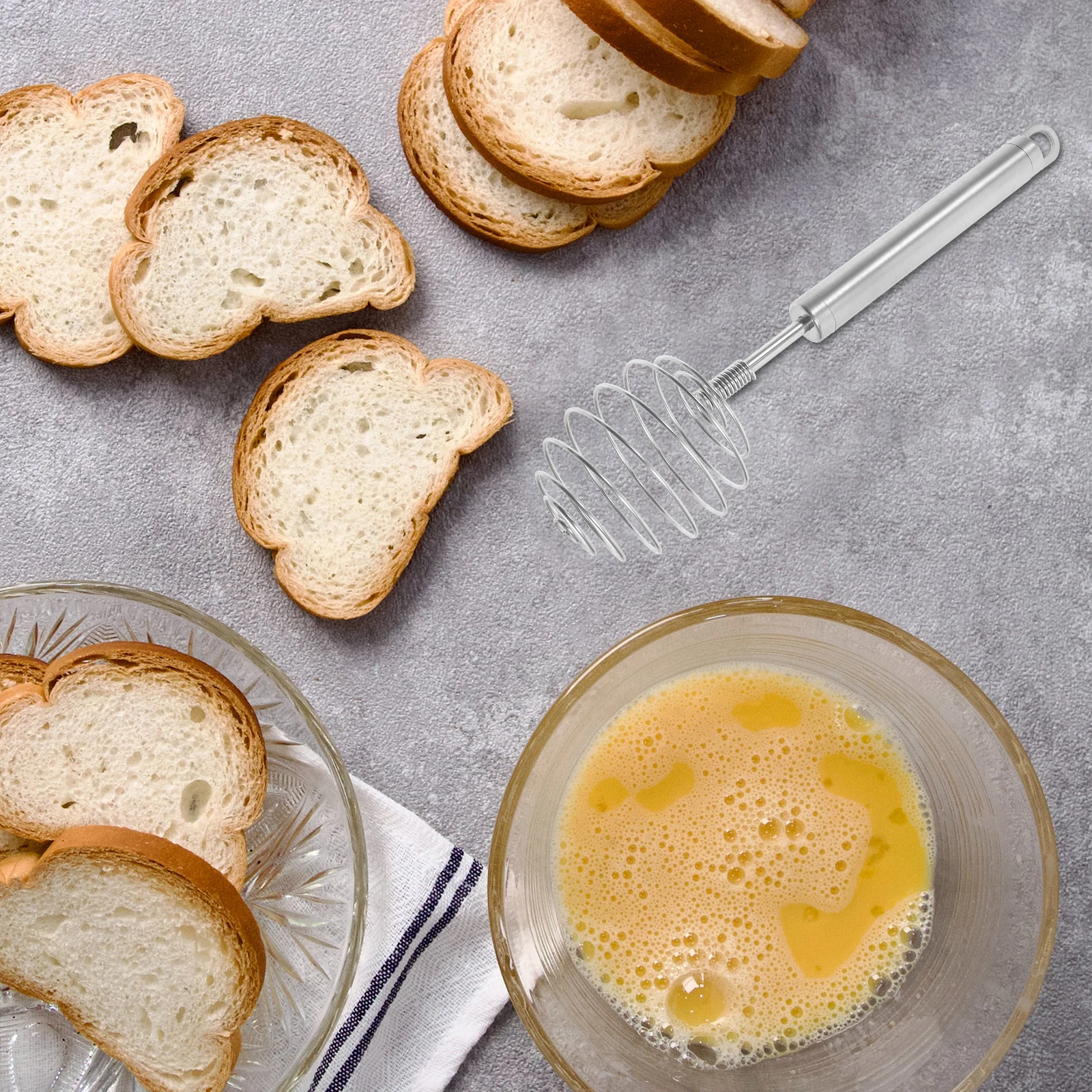 

Hand Whisk for Cooking Stainless Steel Mixer for Eggs Milk Icing Sugar Mixture Baking Effective Household Assistant