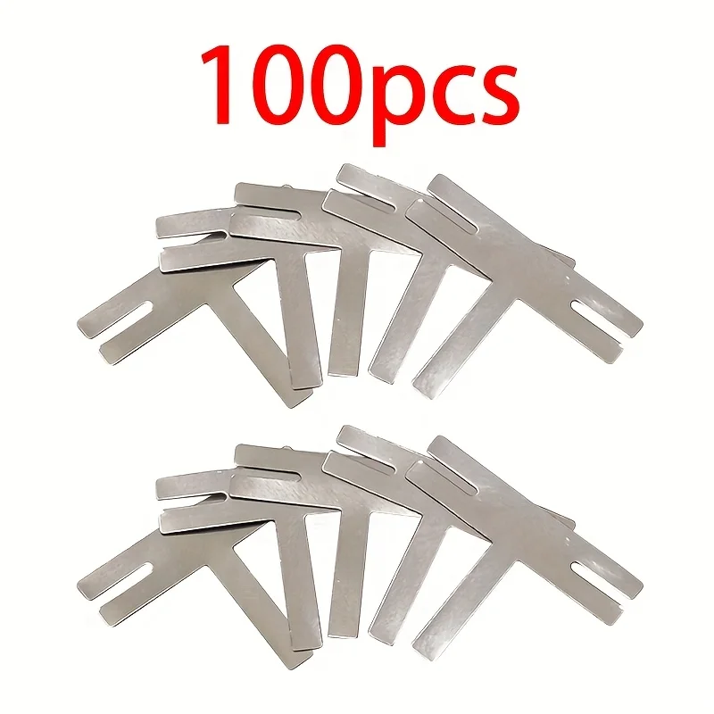 

100pcs Nickel-Plated T-Spot Welding Tools Metal Construction for Automotive Repair Home Appliances Welding Equipment Supplies