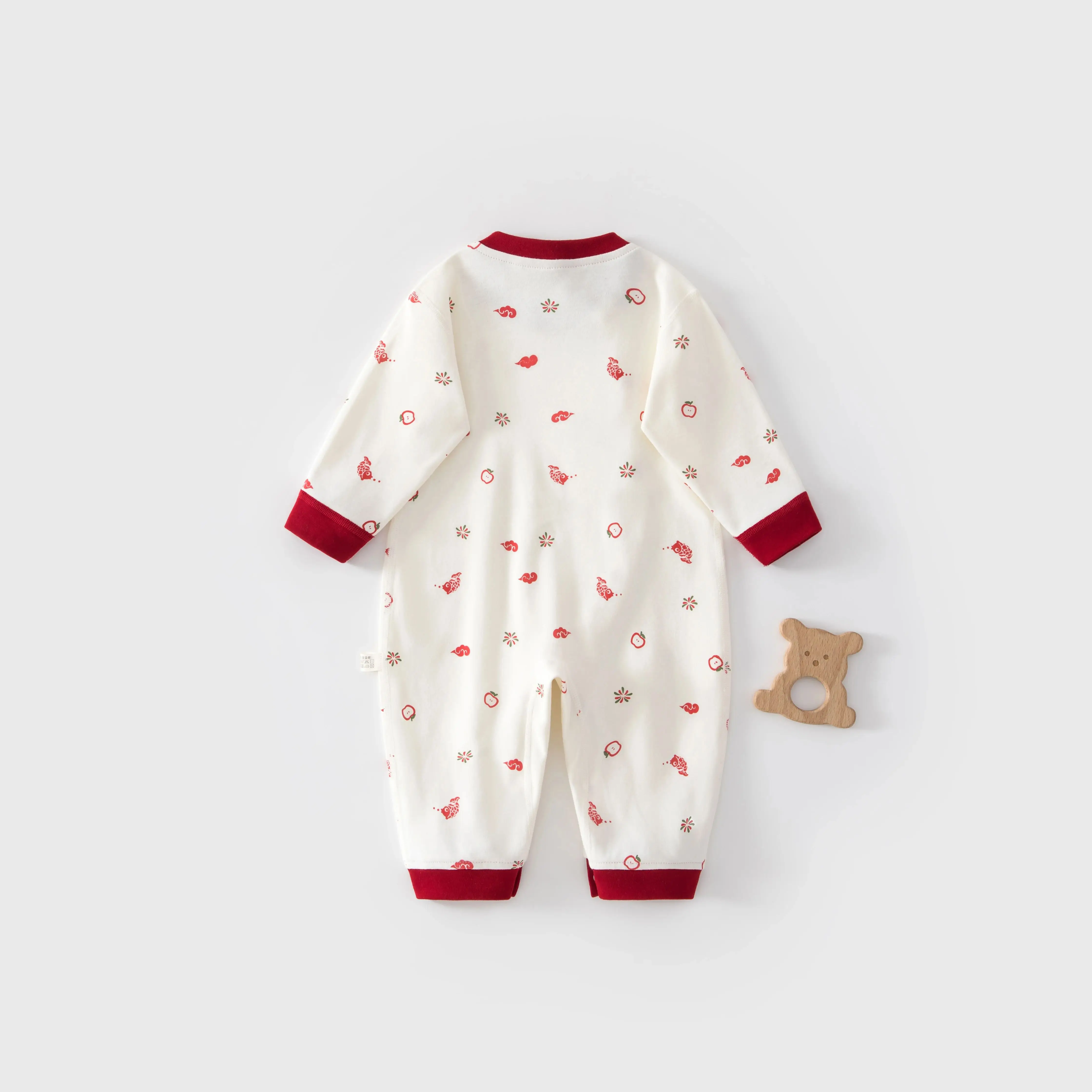 Autumn and Winter 100-Day Newborn Romper Pure Cotton Class a Baby Clothes Newborn Home Wear Baby Jumpsuit Spring and Autumn