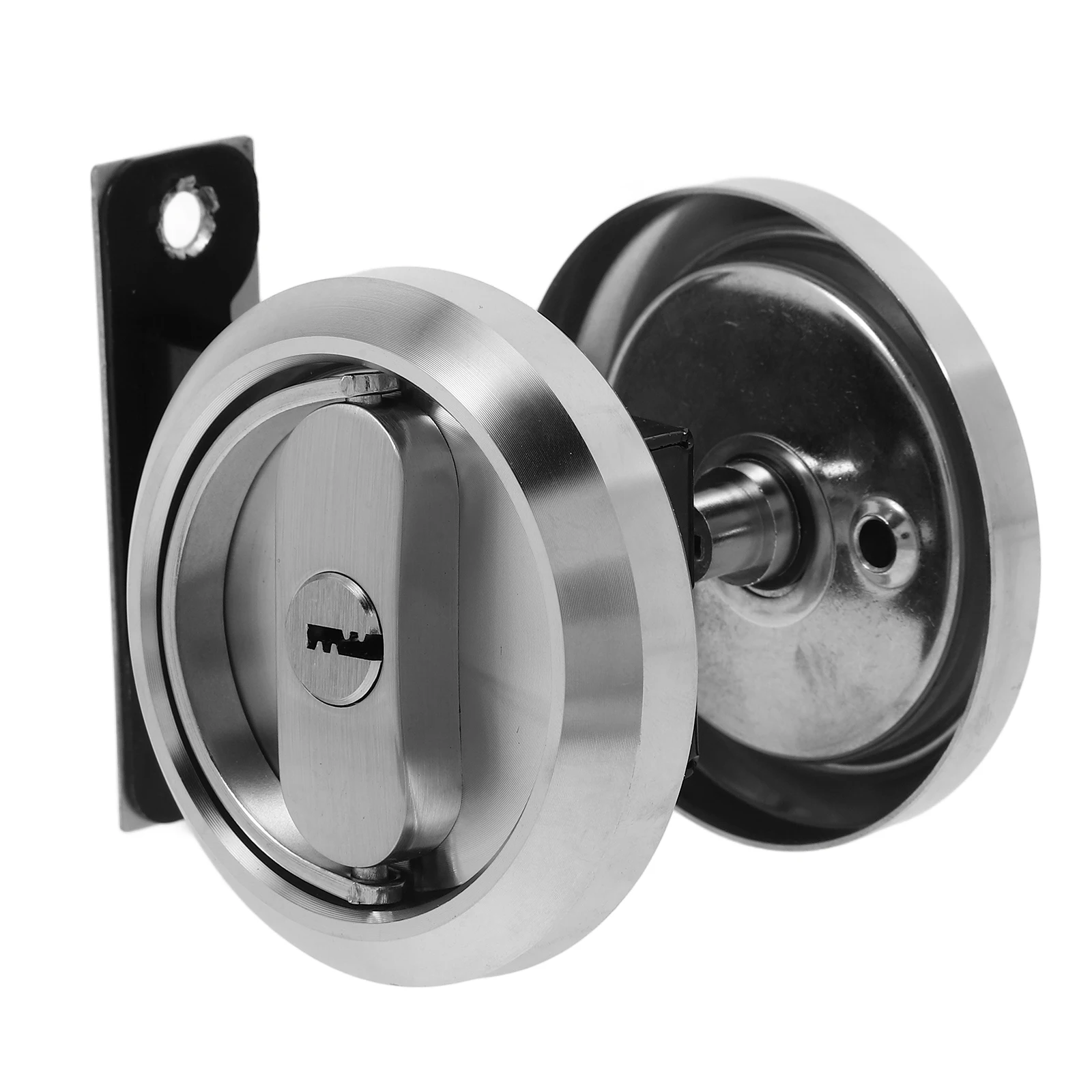 

Stainless Steel Door Lock 304 Grade Concealed Pull Chain Link Gate Latch Heavy Duty Double Sided Keyless Invisible Design Long