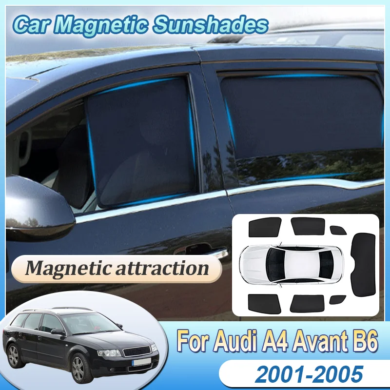 

Auto Accessories For Audi A4 Avant B6 8E 8H 2001-2005 2004 Car Magnetic Sunshade Privacy Protection Coverage Blocking Curtain