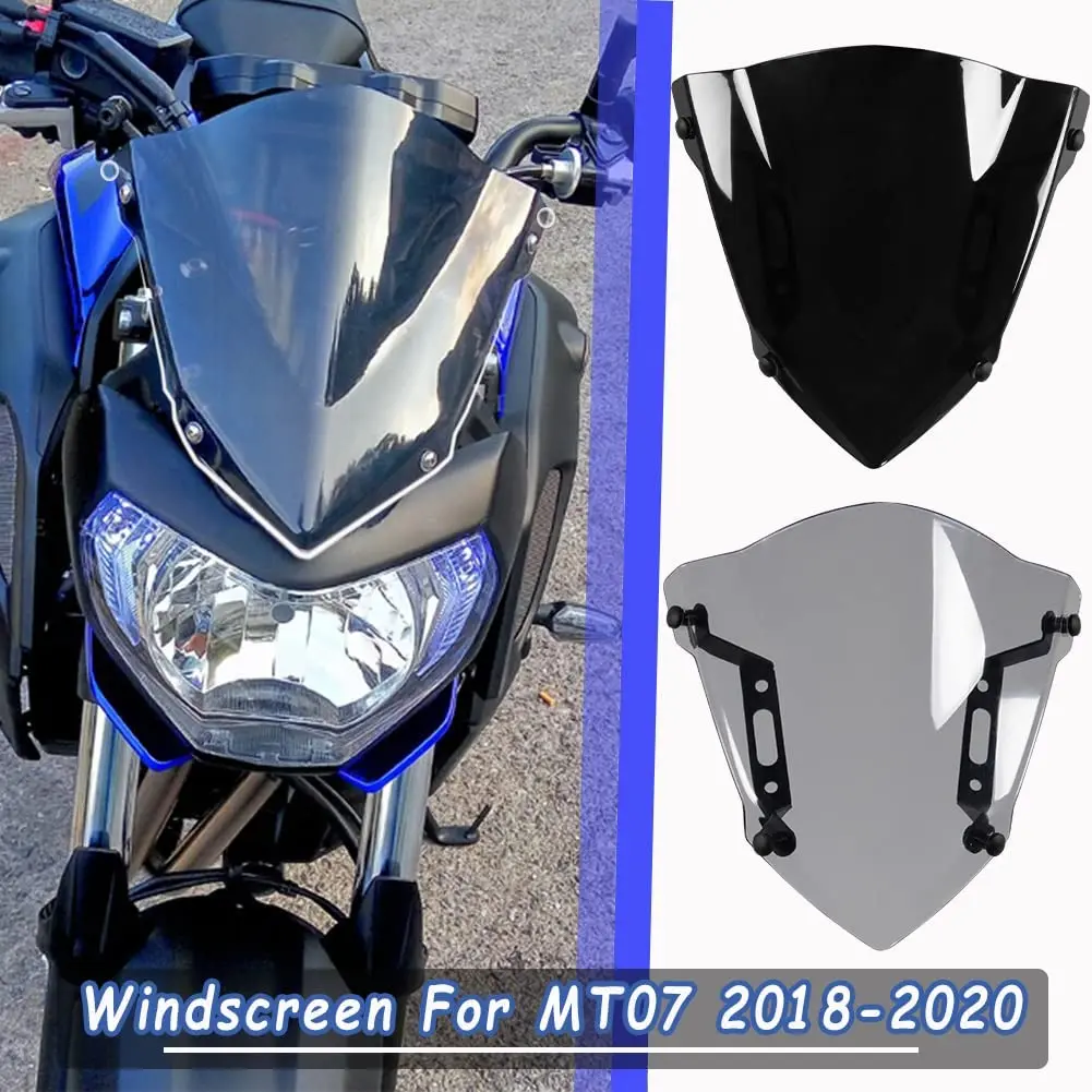 

Motorcycle Sport Windscreen Windshield for Yamaha MT-07 FZ-07 FZ07 FZ MT 07 2018 2019 2020 MT07 Wind Deflector Viser Visor Smoke