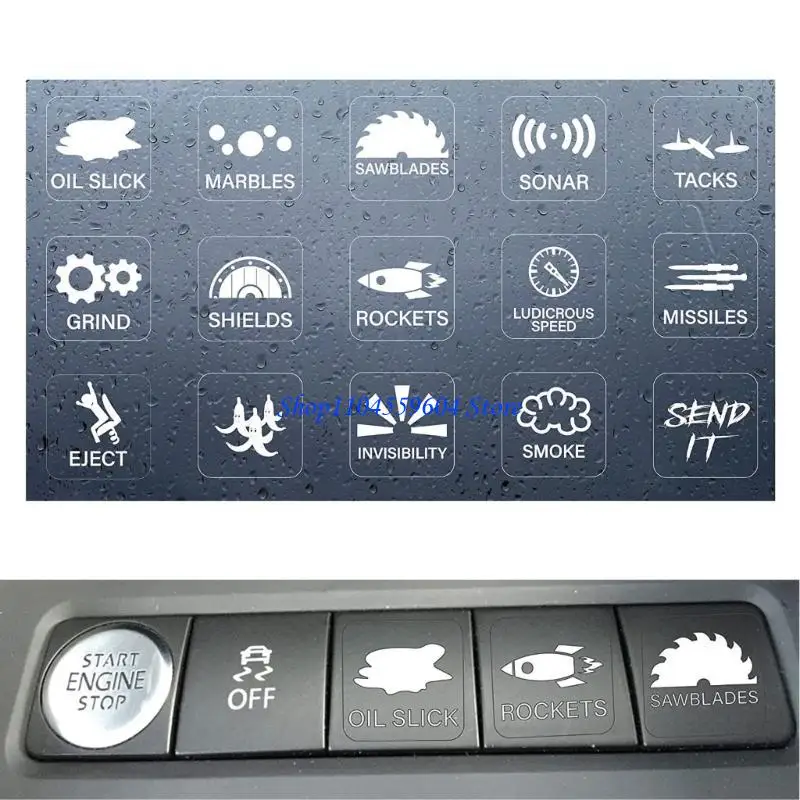 

12QM персонализация ПВХ автомобильные переключатели наклейки, подходящие для профилактики стиля и неправильного операции.