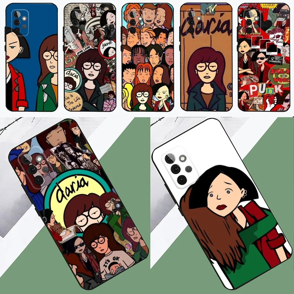 Cartoon D-Daria   Phone Case For SamsungS24,23,22,21,S20 ,Pro10,S30Plus,S9,20lite Ultra Black Cover