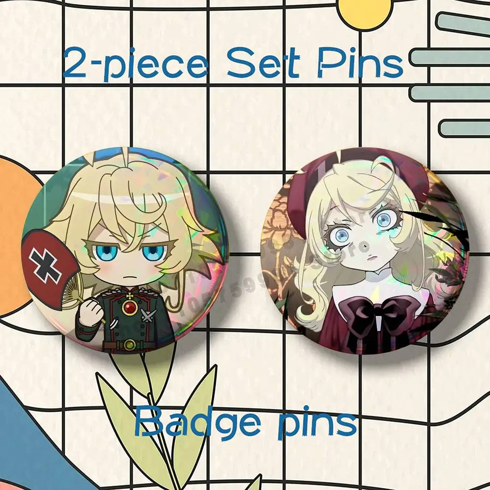 Tanya Anime Cute 2-piece set Free Mix Backpack Clothes Jewelry Accessories Round Badge Collection Gifts