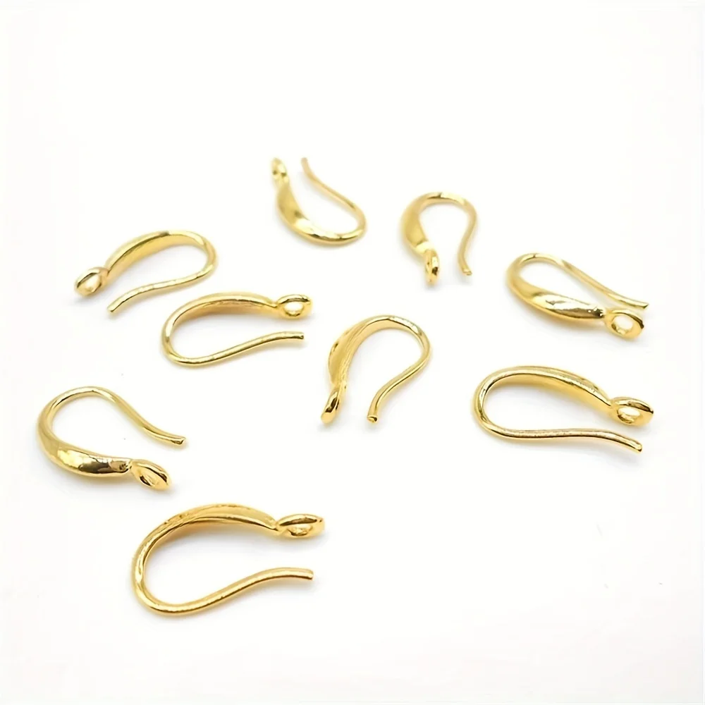 925 Silver Plated Engraved Ear Hooks for DIY Jewelry Making