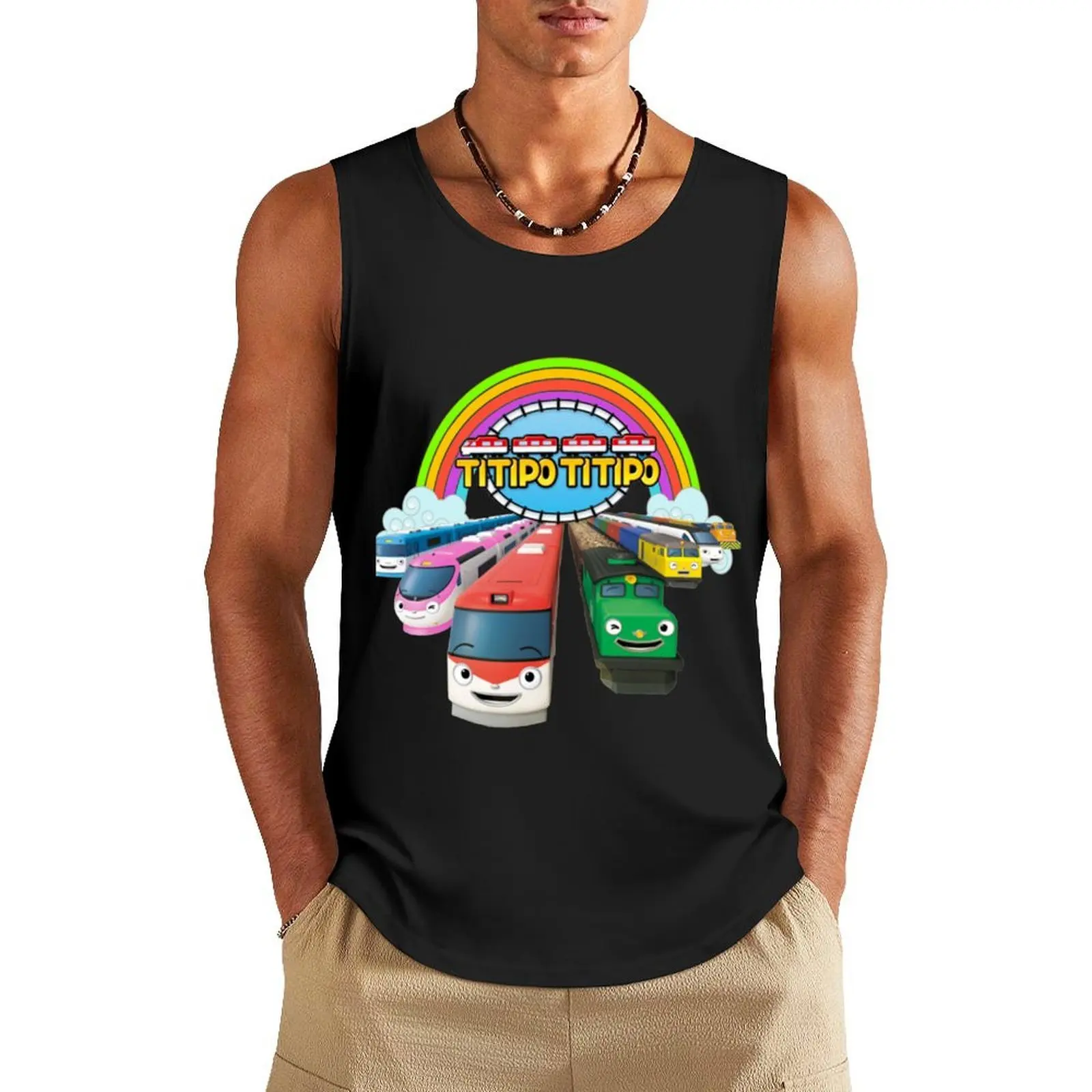 

Titipo And Friends Tank Top Japanese t-shirt training weight vest Man summer clothes
