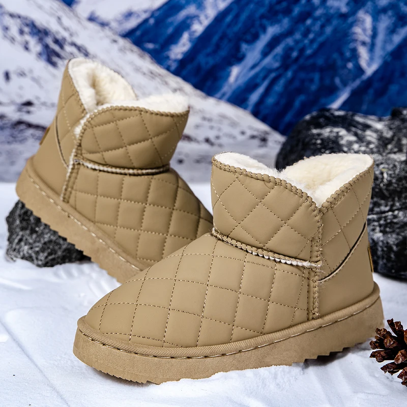 

Multi-Purpose Slip on Winter Snow Boots Chafe-Free Wearing Experience, Traction Waterproof Sole Light Fleece Anti-Cold Design
