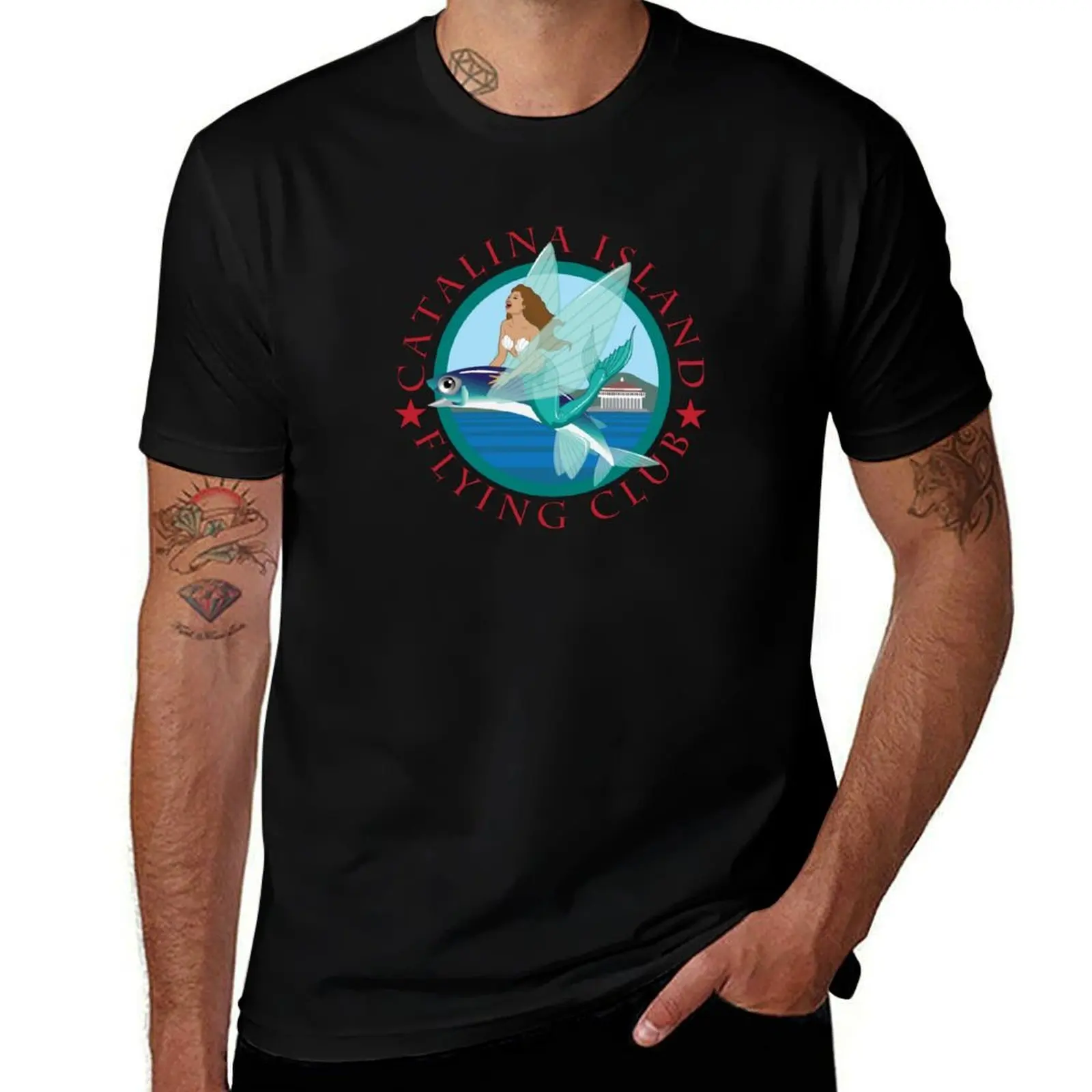 Catalina Island Flying Club T-Shirt blacks Blouse oversized t shirt blue archive mens designer t shirt