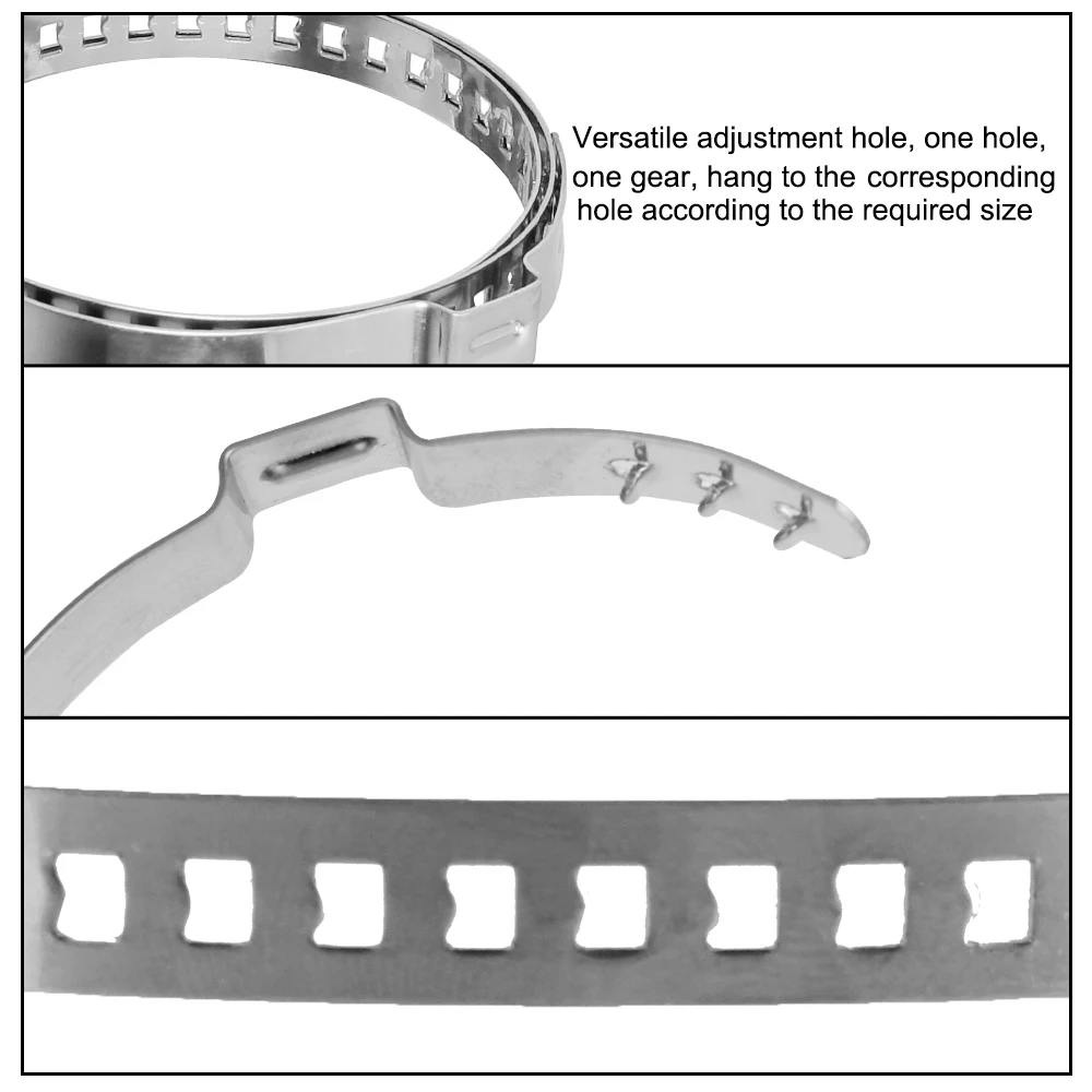 Adjustable Stainless Steel 20- 50mm 50- 120mm 5Pcs Driveshaft CV Boot Clamp Ball Cage Clamp Axle CV Joint Boot Crimp Clamp