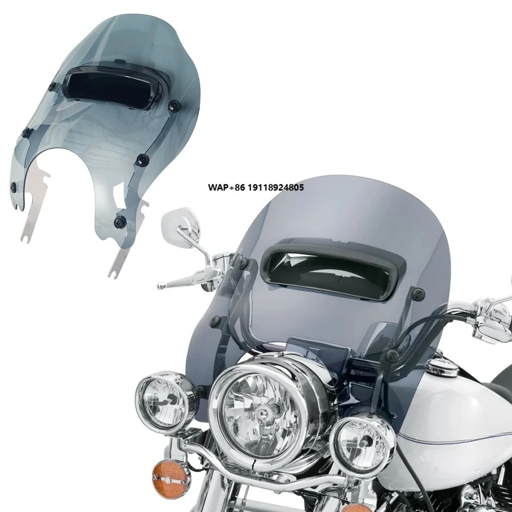 Motorcycle Detachables Wind Splitter Vented Windshield Windscreen for  94-later Road King Models (except FLHRS)