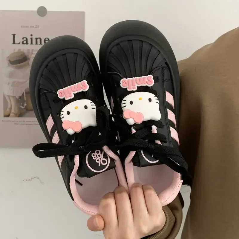 

Sanrio Hello Kitty Anime Kawaii Warm Shoes Children Ins Cute Cartoon KT Cat Student Thick Soled Casual Sneakers Gifts for Girl