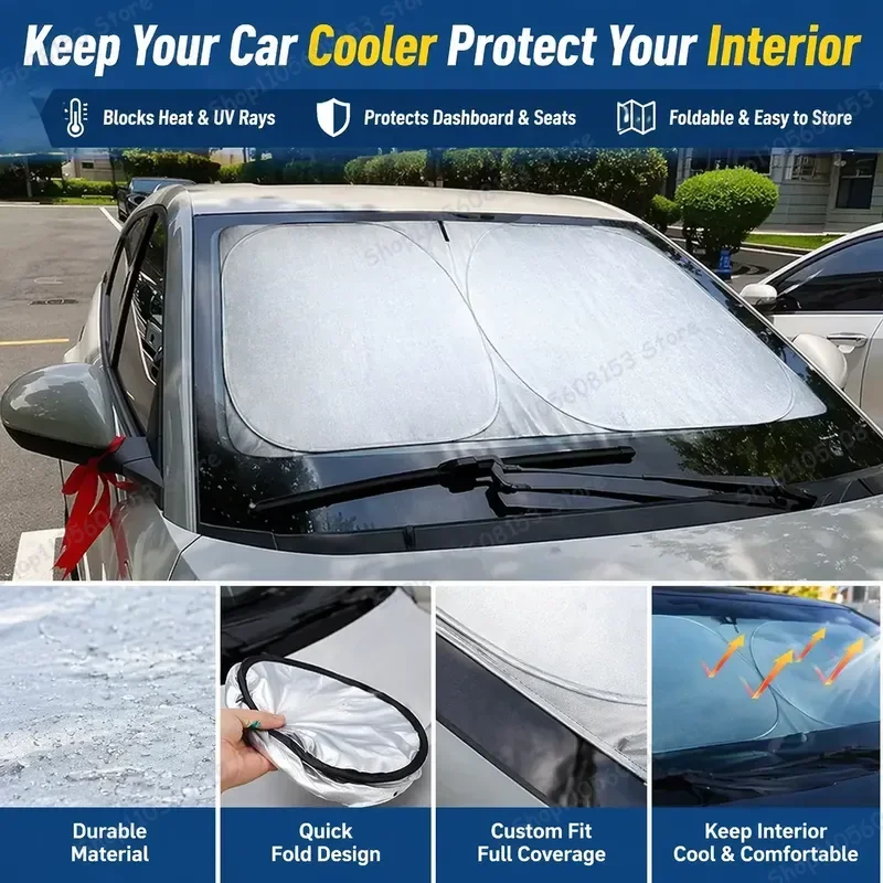 

For AITO M5 M6 M7 M8 M9 Ultra EV Max Front Windshield Sun Shade UV Protection Foldable Auto Interior Accessory Car Cooling